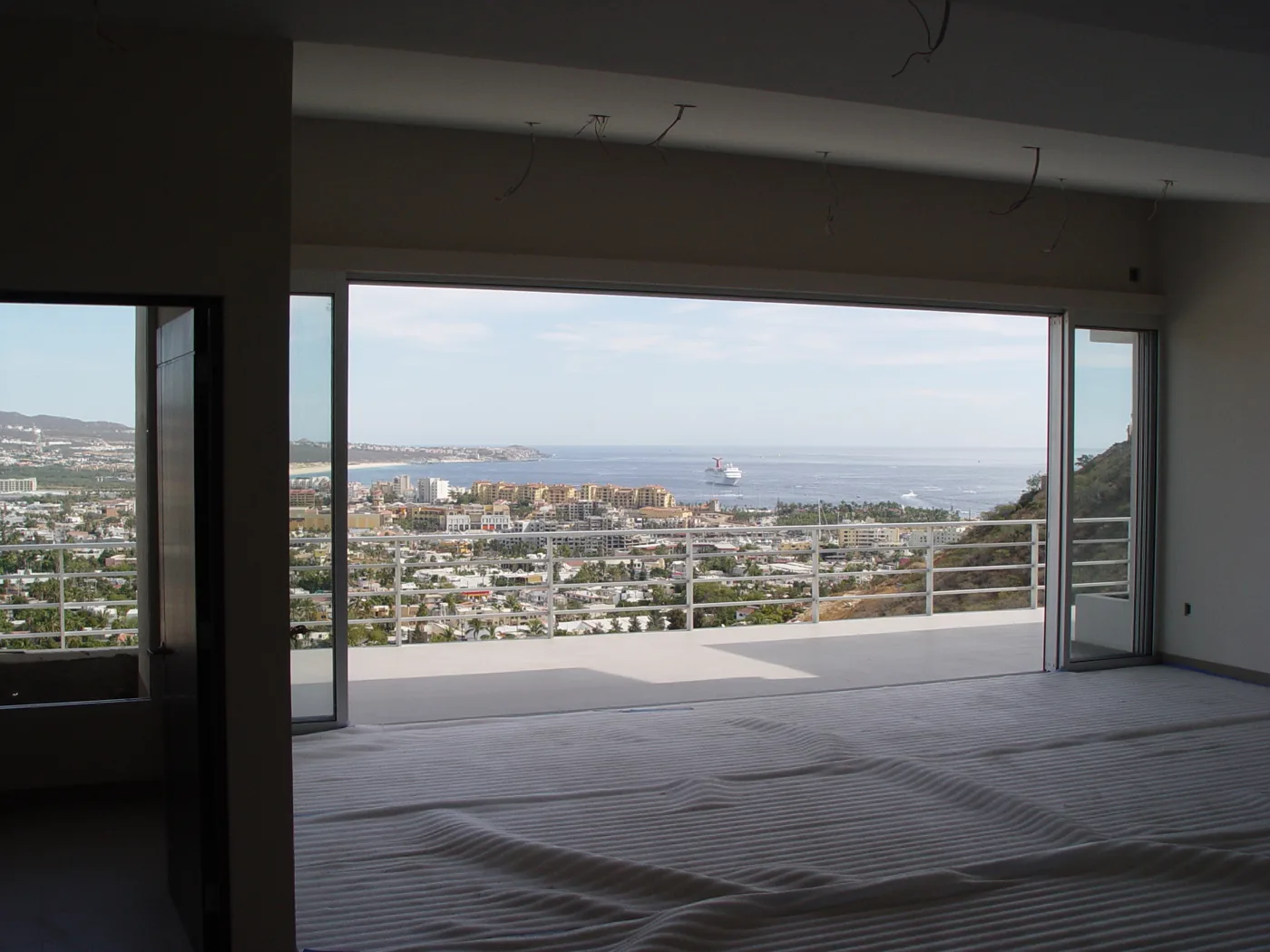 Unfinished condo interior opening toward the Cabo San Lucas view